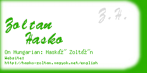 zoltan hasko business card